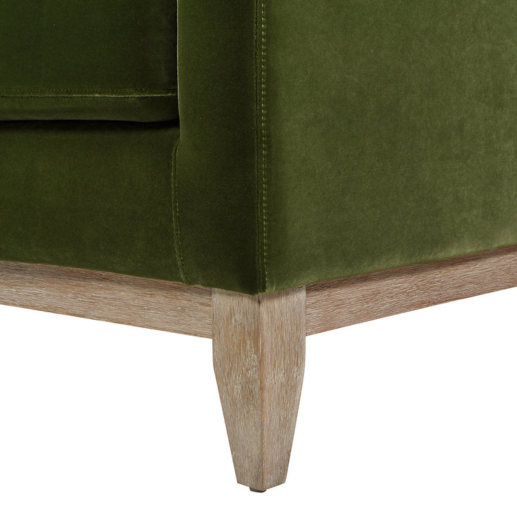 HouseOfZazla Norbrunn Eco Velvet Lounge Sofa with plush velvet upholstery and modern design in a cozy living room setting