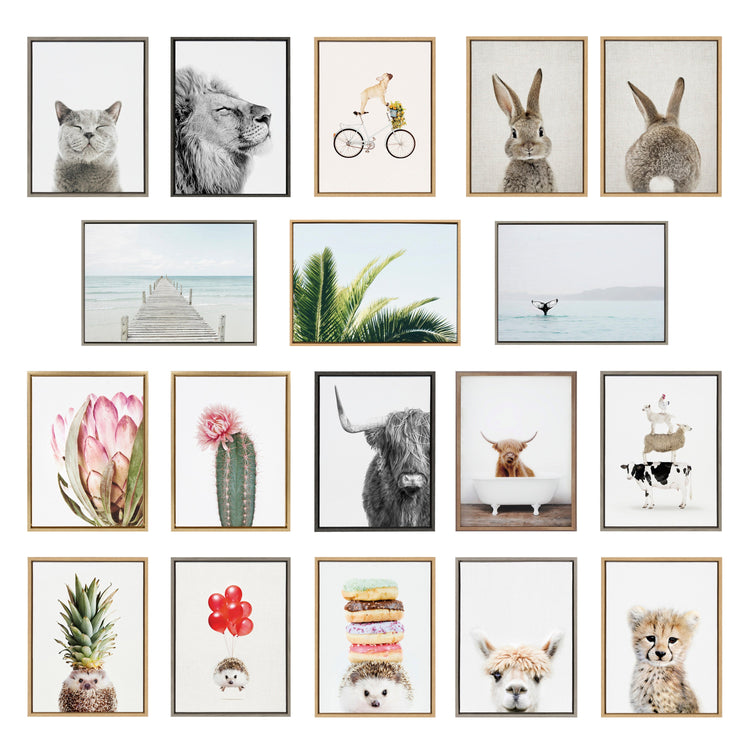 Black and white moose framed canvas wall art by Amy Peterson Art Studio featuring a detailed moose illustration.