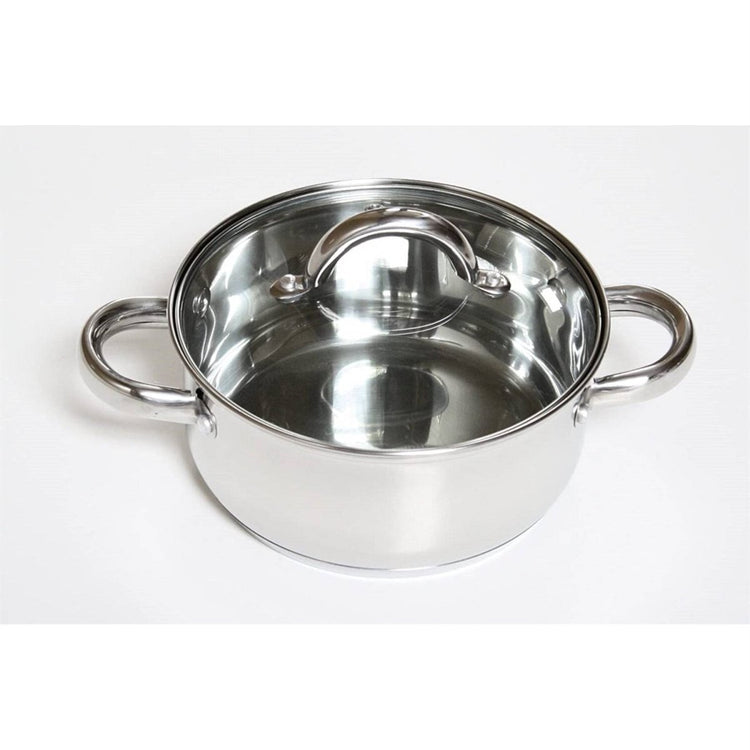 12 Piece Cool Touch Stainless Steel Cookware Set - Modern Home & Kitchen