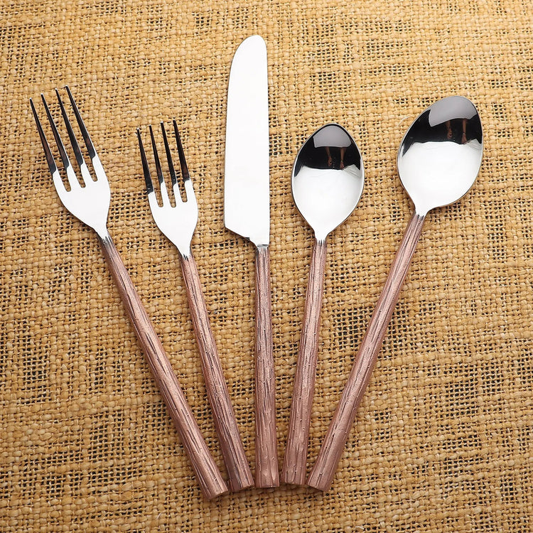 Vinear Flatware, 5- Pc. Place Setting - Modern Home & Kitchen