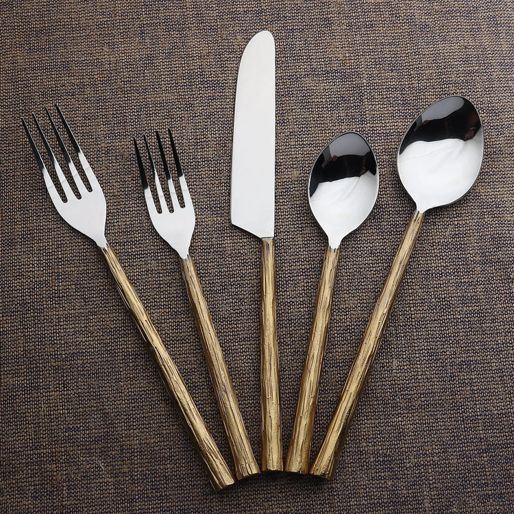 Vinear Flatware, 5- Pc. Place Setting - Modern Home & Kitchen