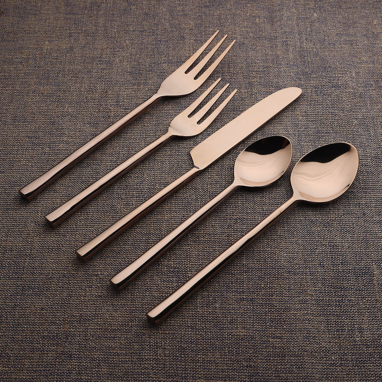 Sundance PVD 5 Pc. Flatware Set - Modern Home & Kitchen