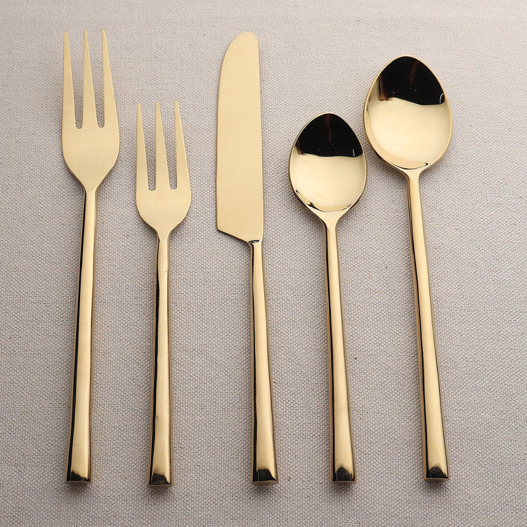 Sundance PVD 5 Pc. Flatware Set - Modern Home & Kitchen