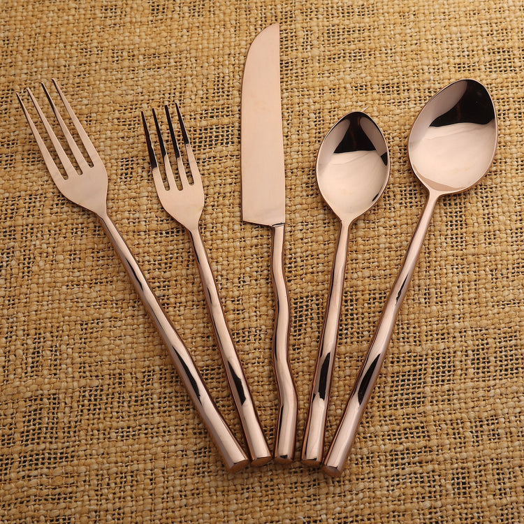 Tedpole PVD Flatware, 5-Pc. Place Setting - Modern Home & Kitchen