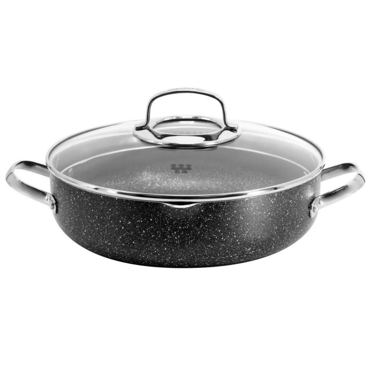 7-piece Jupiter Gear Home non-stick aluminum cookware set with silver pots and pans for versatile kitchen use