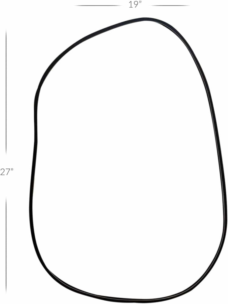 Modern Asymmetrical Wall Mirror – Squiggly MDF Wood Artistic Design - Modern Home & Kitchen