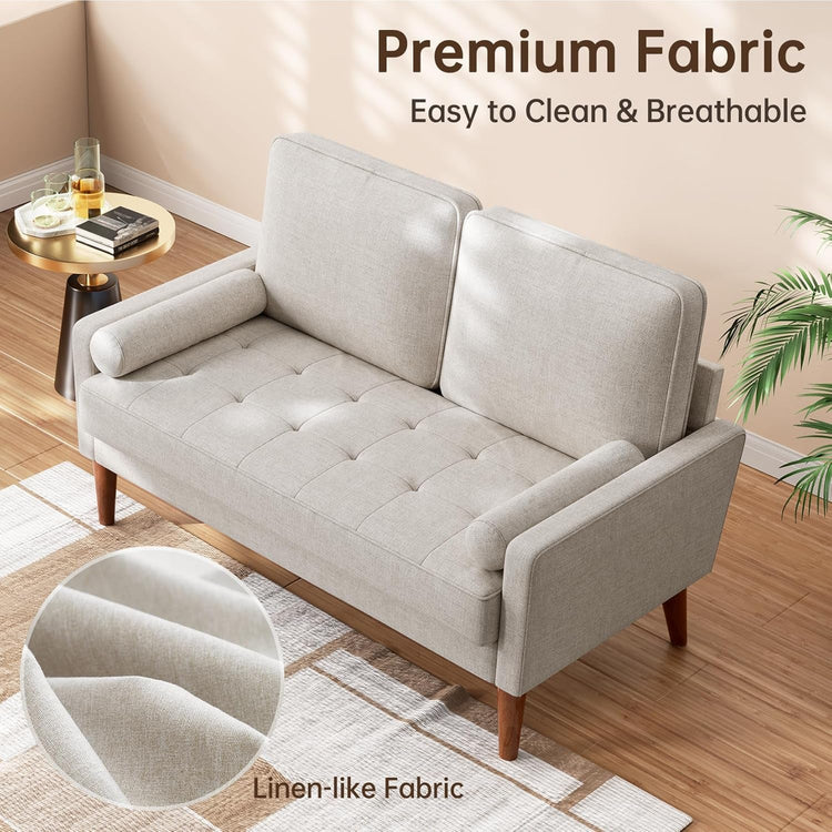 Modern Ashbeige Loveseat for Small Spaces - Modern Home & Kitchen