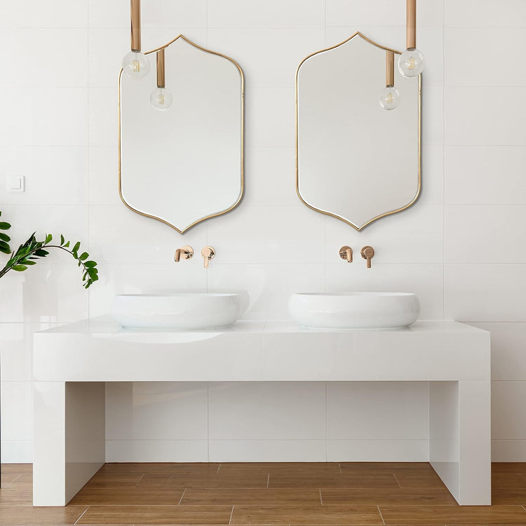 Irregular Gold Wall Mirror – Modern Vertical or Horizontal Decor - Modern Home & Kitchen
