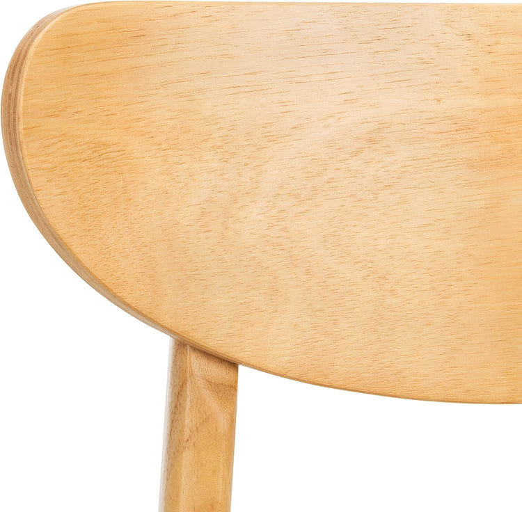 Home Lucca Retro Natural and Grey Cushion Dining Chair, Set of 2 - Modern Home & Kitchen