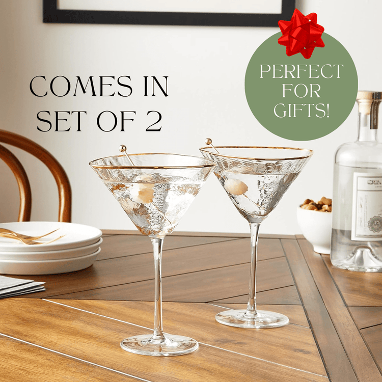 Clear Hammered Cocktail Glasses - Modern Home & Kitchen