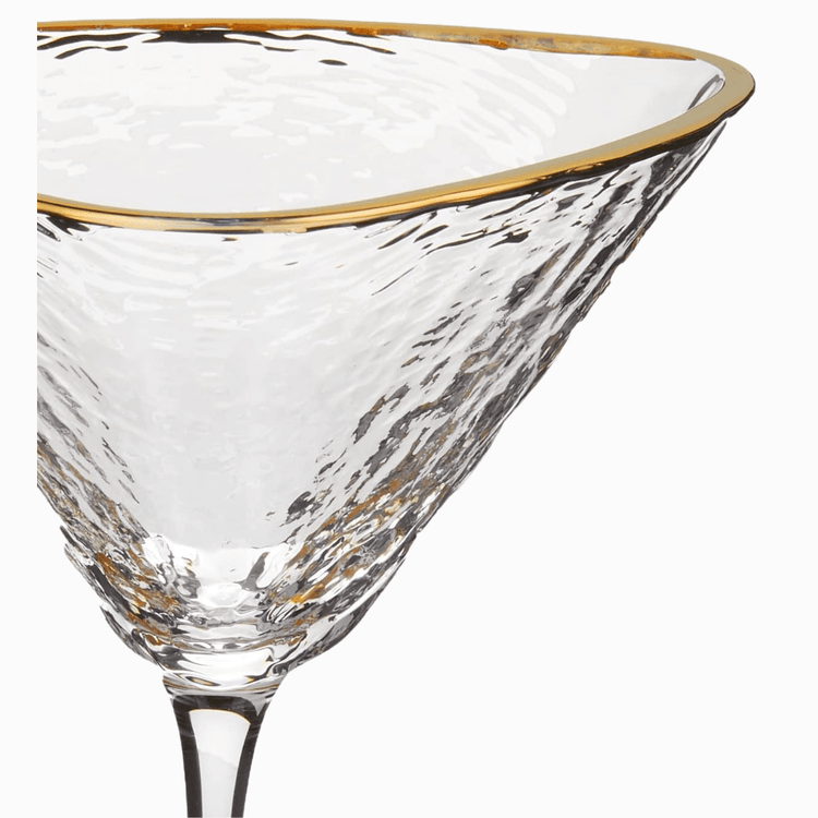 Clear Hammered Cocktail Glasses - Modern Home & Kitchen