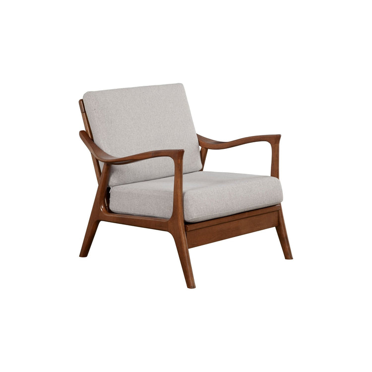 Alpine Furniture slate lounge accent chair with a sleek, modern design and dark slate fabric upholstery.