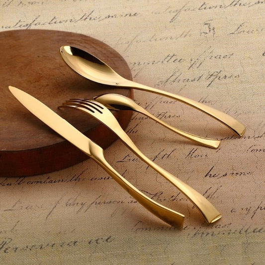 4-Piece Stainless Steel Cutlery Set β Knife, Fork, Spoon & Teaspoon - Modern Home & Kitchen