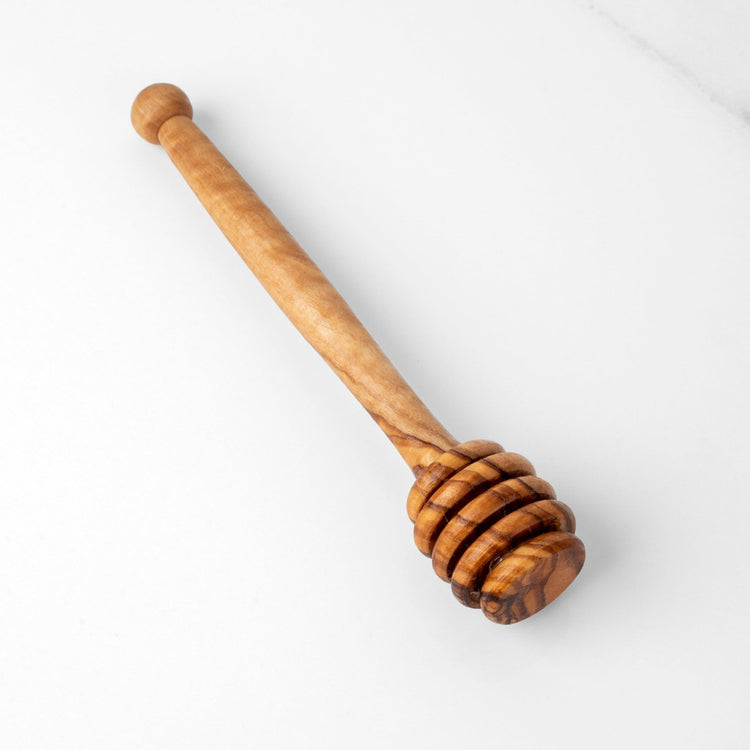 Handmade Olive Wood Honey Dipper – Simple & Natural - Modern Home & Kitchen