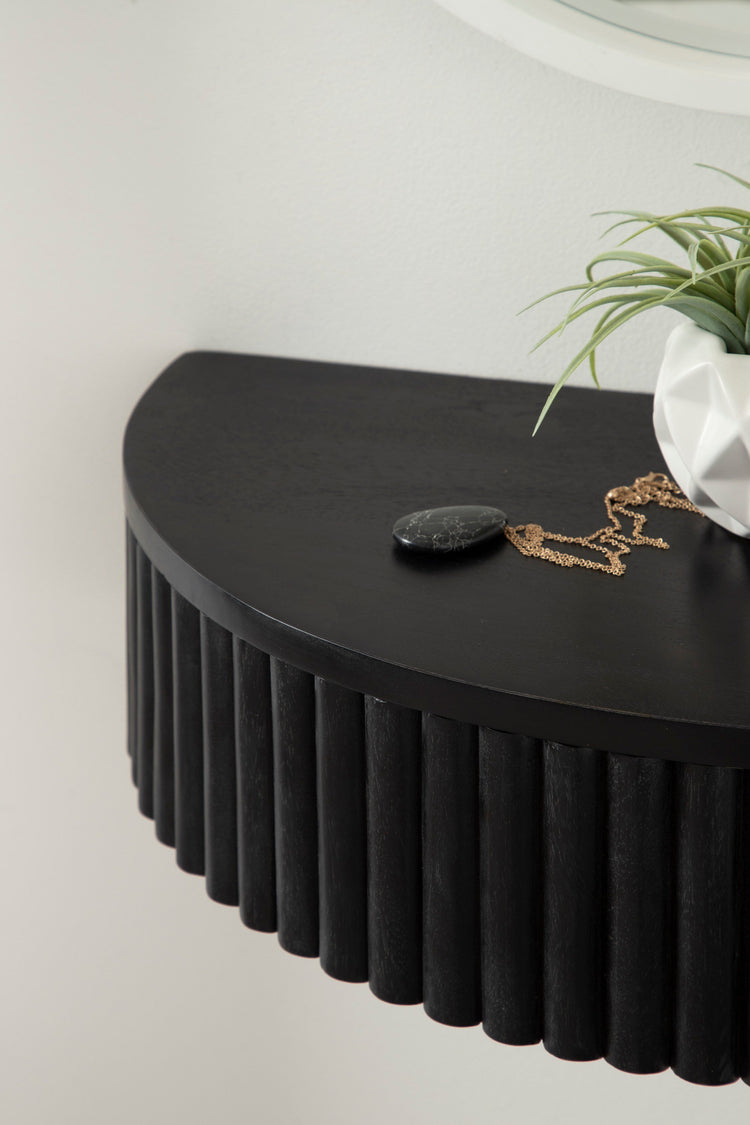 Reid Ribbed Floating Side Table | Modern Wall Mounted Bedside Table Decor