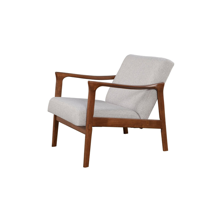 Alpine Furniture Zephyr Lounge Chair in modern accent design with plush upholstery and sleek wooden legs.