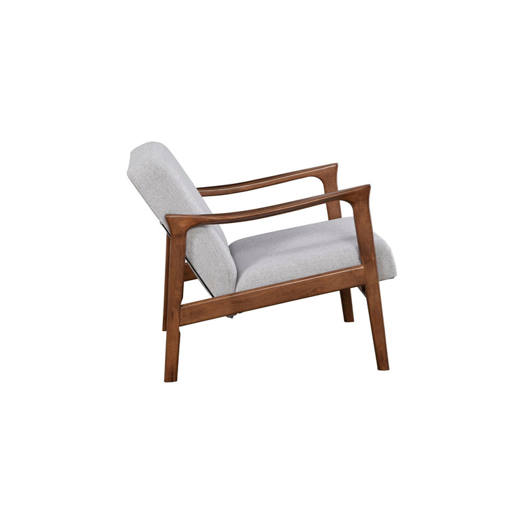 Alpine Furniture Zephyr Lounge Chair, an accent chair with plush fabric and modern design, shown in a cozy living room setting.