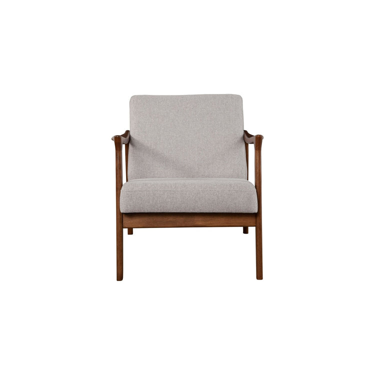 Alpine Furniture Zephyr Lounge Chair, accent chair with plush fabric upholstery and modern design, shown in a cozy living room setting.