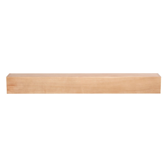 Farmhouse poplar wood floating fireplace mantel by Dogberrycollections, showcasing a rustic, natural wood design with a smooth finish.