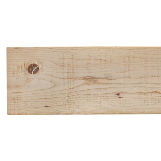 Rustic wooden barn beam fireplace mantel shelf by Dogberrycollections, showing a sturdy, natural wood finish with a smooth top surface.