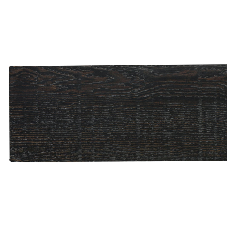 Wooden barn beam fireplace mantel shelf by Dogberrycollections, showing a rustic, natural wooden mantel mounted above a fireplace.
