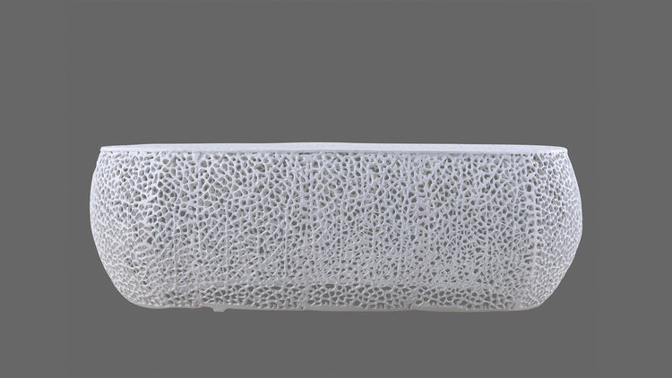 T3601-50 Oval Coffee Table White - Modern Home & Kitchen