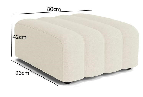 Off white modern curved sofa by FLIPSTYLEZLLC featuring lamb velvet upholstery and a sectional design for stylish living rooms.
