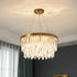 Sophia's Modern Crystal Chandelier by Dlight Decor featuring elegant hanging crystals and a sleek contemporary design.
