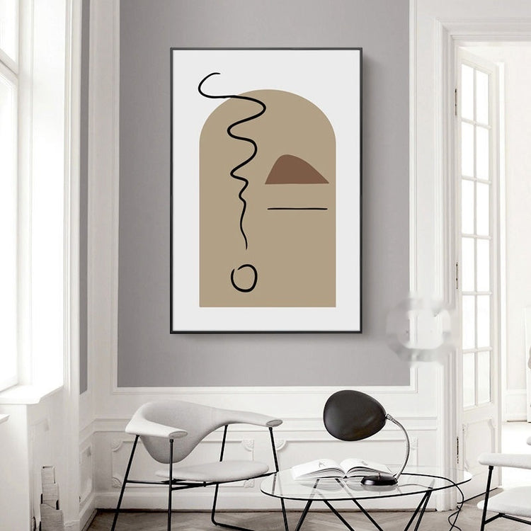 Abstract boho wall art print on earth tone canvas poster, frameless, available in multiple sizes and five styles by Modern Home & Kitchen LLC.