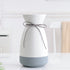 White and gray ceramic vase with a modern design, ideal for floral home decoration, by FLIPSTYLEZLLC.