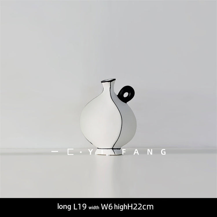 Modern handmade ceramic flower vase by FLIPSTYLEZLLC, soft Nordic-style decoration ideal for hotels, clubs, and B&B interiors.