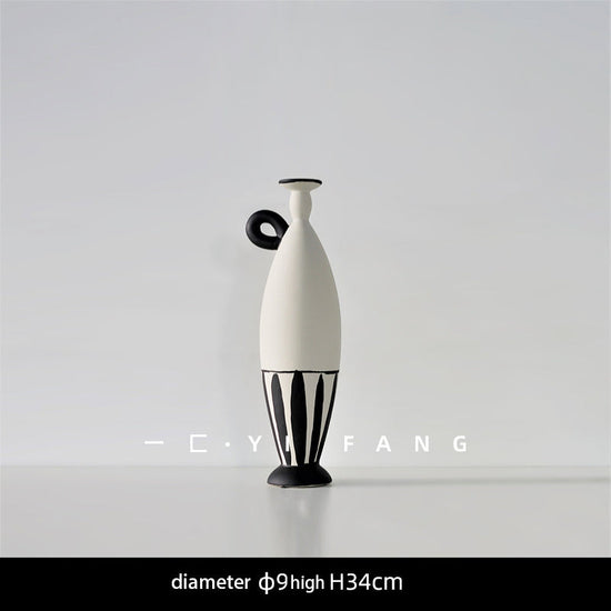 Modern handmade ceramic flower vase by FLIPSTYLEZLLC, soft Nordic-style decor suitable for hotels, clubs, and B&B interiors.