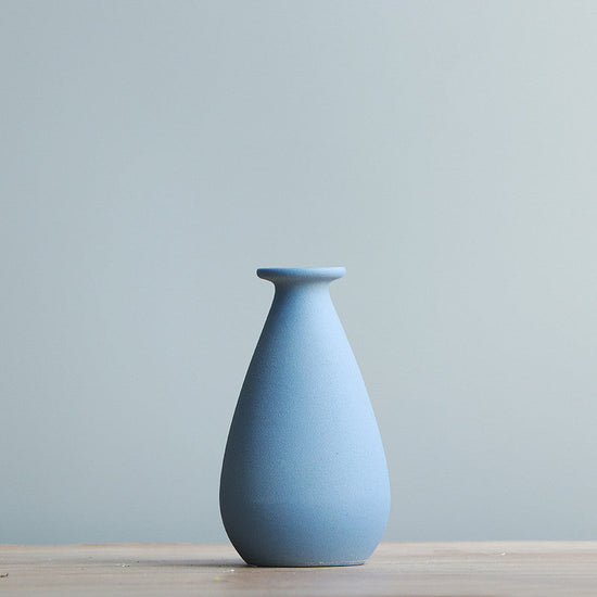 Small ceramic dry vase by FLIPSTYLEZLLC, Nordic-style modern flower arrangement for home decor in living rooms.