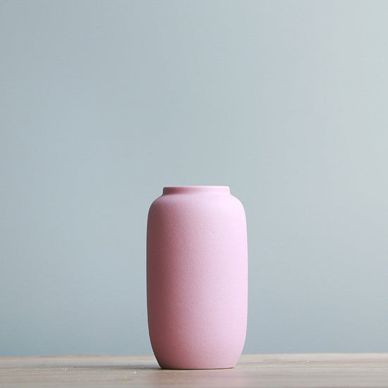 Small ceramic dry vase by FLIPSTYLEZLLC, Nordic style for living room decor, perfect for flower arrangements and modern home decoration.