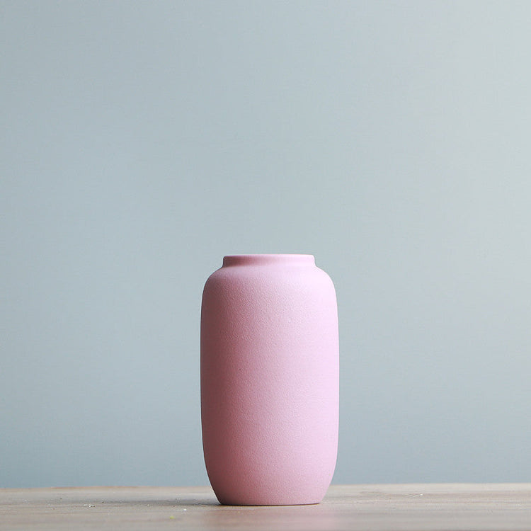 Small ceramic dry vase by FLIPSTYLEZLLC, Nordic style for living room decor, perfect for flower arrangements and modern home decoration.