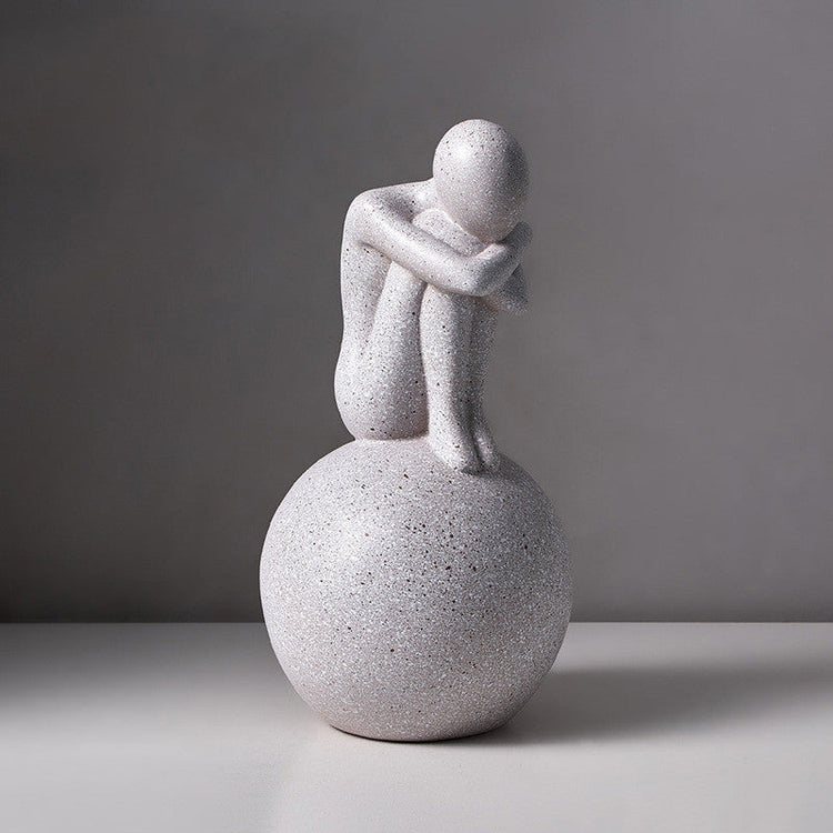 Abstract Human Figure Sculpture — Nordic Minimalist Resin Figurine, Multiple Poses