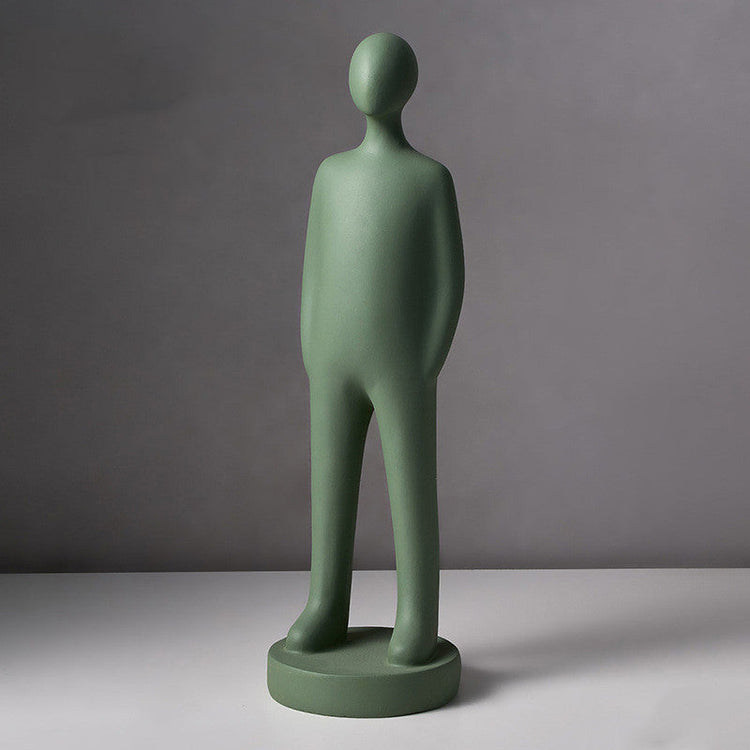 Abstract Human Figure Sculpture — Nordic Minimalist Resin Figurine, Multiple Poses