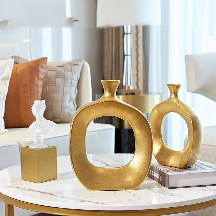 Modern ceramic vase by FLIPSTYLEZLLC, simple and creative living room decor with a sleek design and smooth finish.