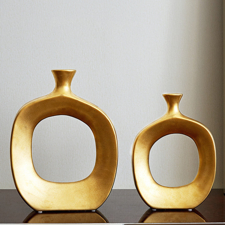 Modern ceramic living room vase by FLIPSTYLEZLLC, featuring a sleek, minimalist design for stylish home decoration.