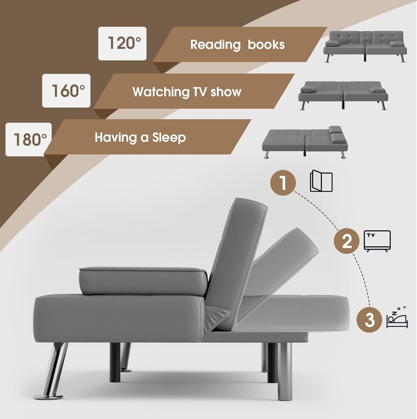 Modern Futon Sofa Bed