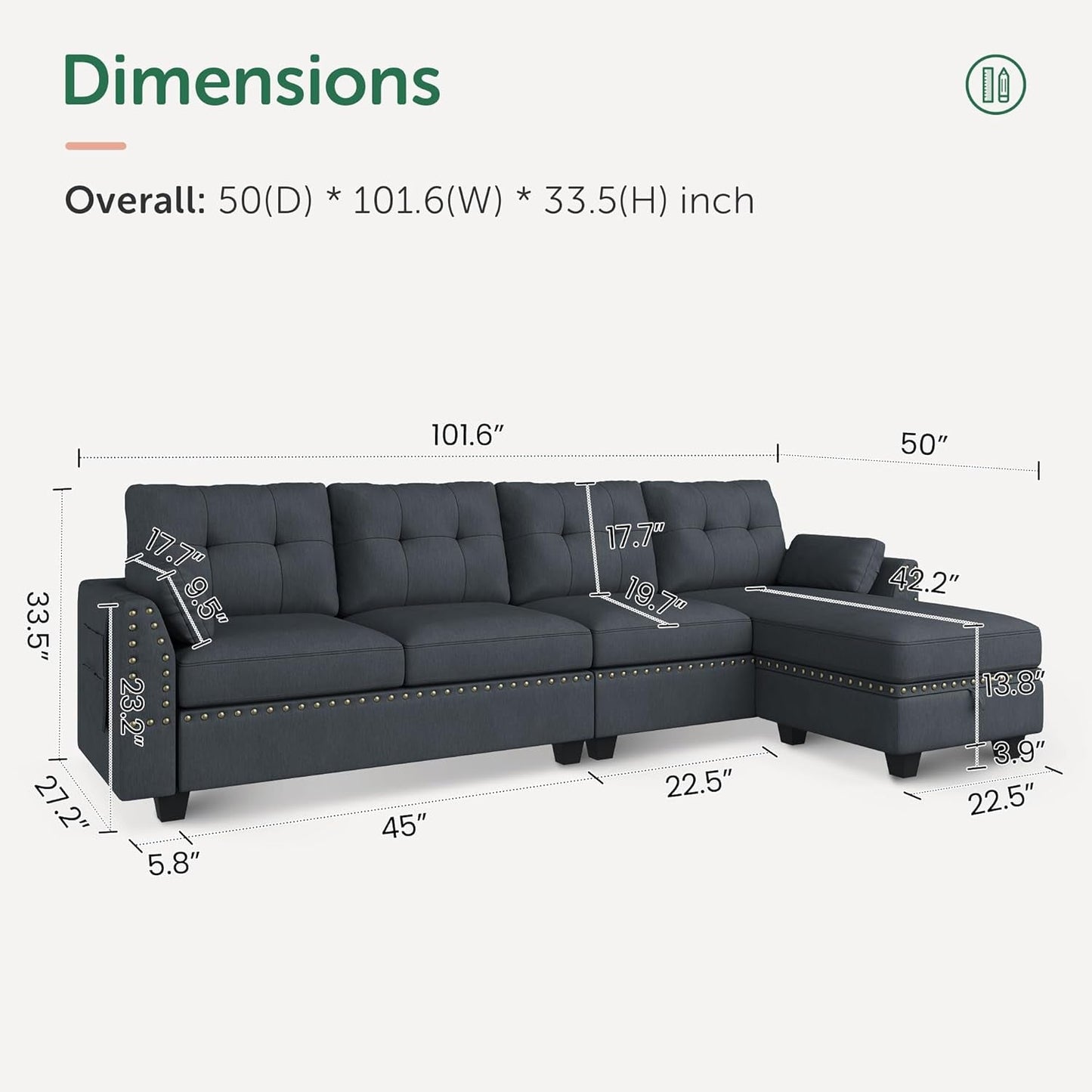 L-Shaped Sectional Sofa