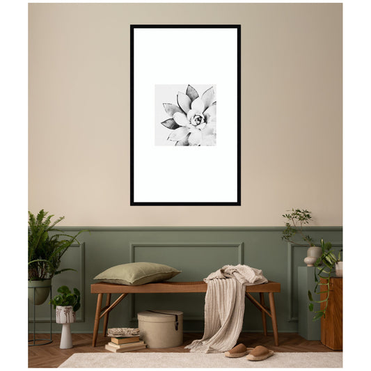 Modern succulent framed wall art by kateandlaurel featuring botanical print in a sleek frame, perfect for contemporary home decor.