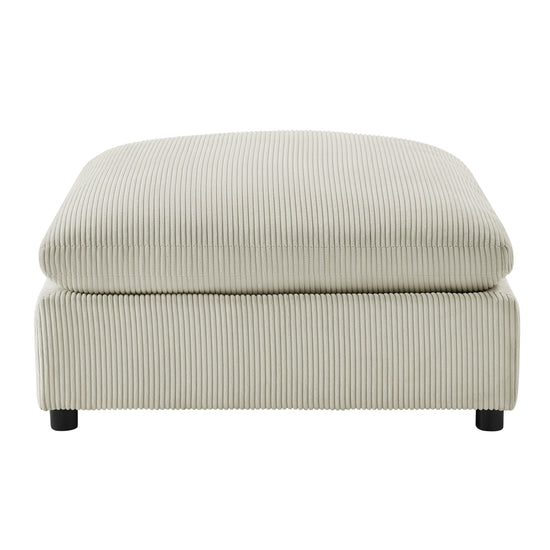 Beige Chelsea Modular Chofa Sofa by HouseOfZazla, plush 3-piece sectional with modern design and comfortable cushions.