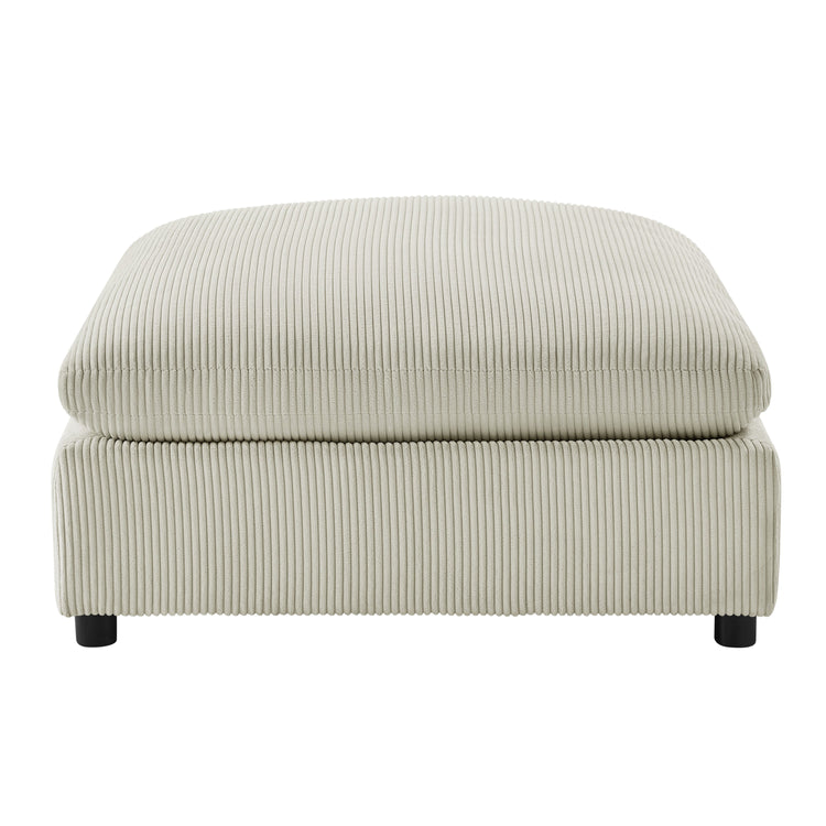 Beige Chelsea Modular Chofa Sofa by HouseOfZazla, plush 3-piece sectional with modern design and comfortable cushions.