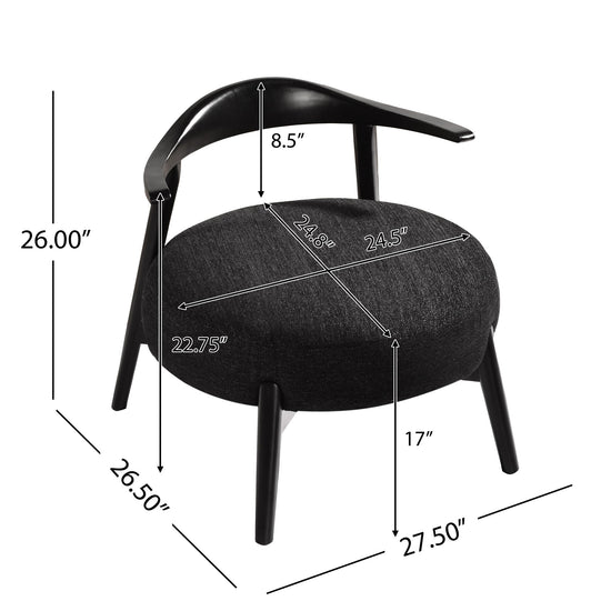 Modern upholstered accent chair with birch wood legs, armless living room armchair by HouseOfZazla, stylish and comfortable.