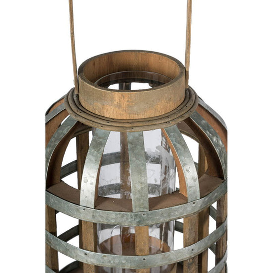 Wooden decorative lantern with handle, suitable for indoor, outdoor, garden, or wedding settings, by HouseOfZazla