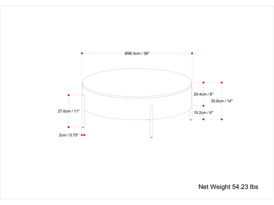Rayburn Drum Coffee Table - Natural - Modern Home & Kitchen