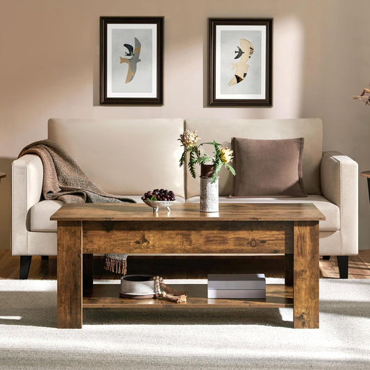 47.5In Lift Top Coffee Table with Hidden Storage