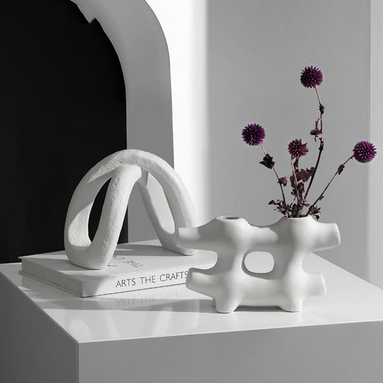 Simple Modern Creative ceramic vase by FLIPSTYLEZLLC with a sleek design for living room flower arrangements.