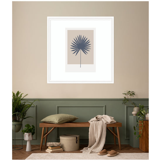 Botanical Palm colorblock framed wall art by kateandlaurel, featuring vibrant plant illustrations in a modern framed print design.